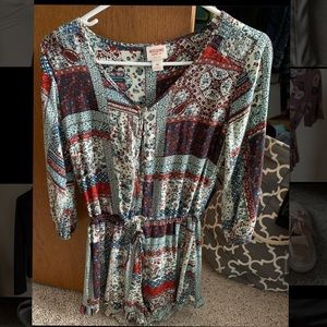 Patterned romper